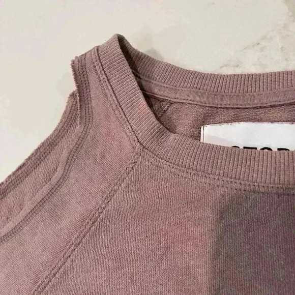 Victoria Sport Victoria's Secret Mauve Cold Shoulder Terry Sweatshirt Women’s XS - Picture 3 of 6